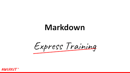 Markdown Express Training course slide