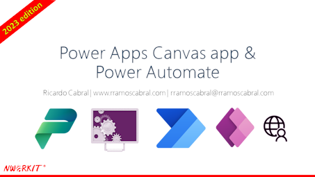 Microsoft Power Apps Canvas app & Power Automate course slide